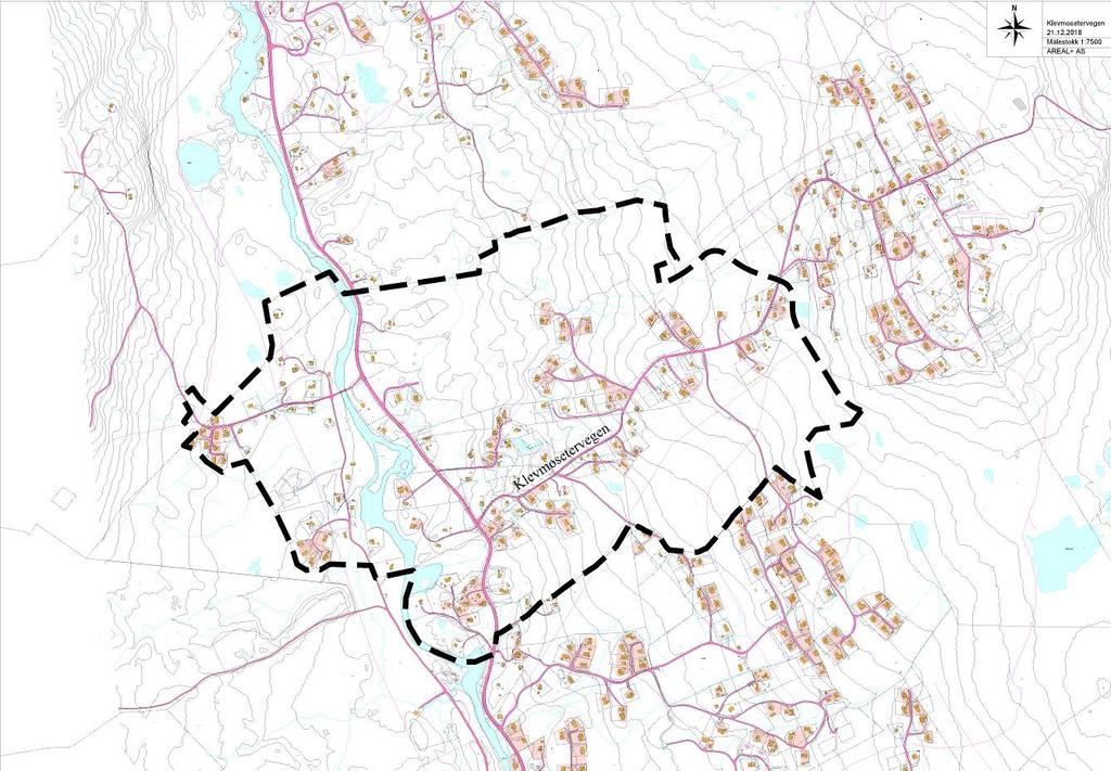 Side. 3 Dagens situasjon. Plangrense markert med sort stiplet linje. PLANGRUNNLAGET Kommunedelplan for Synnfjell Øst.