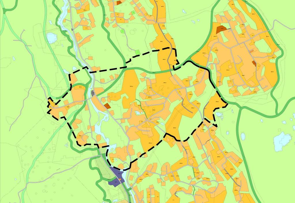 Side. 4 Utsnitt av kommunedelplanen for Synnfjell ØST. Planavgrensning markert med stiplet sort linje.