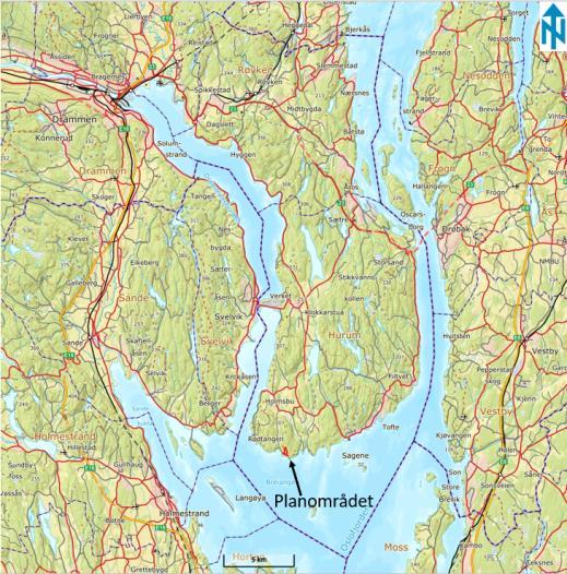 Nedbørsfeltet for bekken ligger hovedsakelig øst for planområdet, oppover mot Haraldsfjellet naturreservat, og er på 0,53 km 2.
