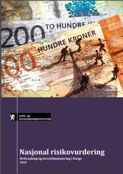 Nasjonal risikovurdering 2018 "Av de rapporteringspliktige sektorene er det spesielt banker og betalingsforetak som har høy risiko for