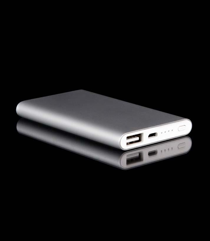 HARBIN NEW 4.000 mah 32 POWERBANK HARBIN 5288 Slim size powerbank. Aluminiumskabinett og power indikator. Størrelse: 10,3 x 6 x 1,1 cm. Vekt: 110g.