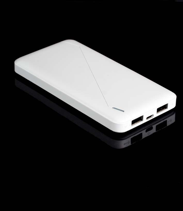 XIAN 10.000 mah POWERBANK XIAN 5257 Kraftig powerbank med to utganger. Størrelse: 13,5 x 7 x 1 cm. Vekt: ca. 210 gr.