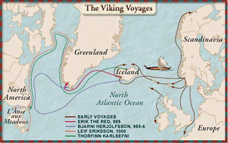 9 Vikingenes reiseruter til Amerika vi Grønland/Island. Leiv Eiriksson. islandske Leiv Eiriksson kom til Amerika. Hun begynte med å si takk for at dere inviterte meg akkurat 9. oktober.