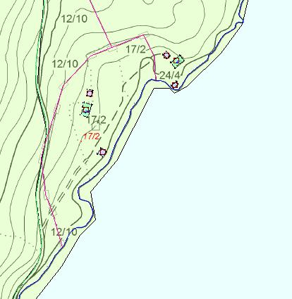 Omsøkt areal ligg innom LNF, på Strandstul ca. 30 meter frå Breivatn.