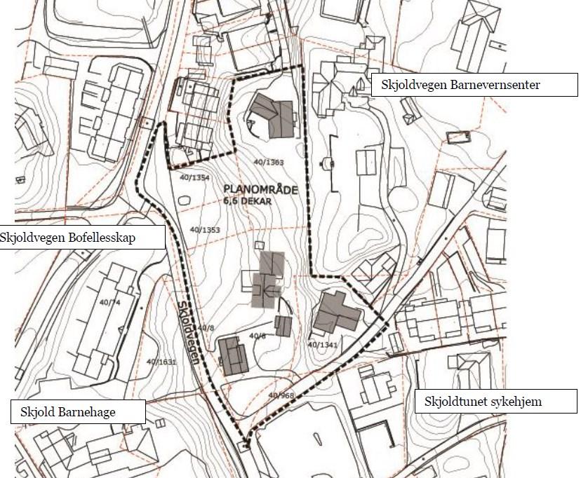 gangs behandling Kort om planforslaget Weglo Design Plan & Landskap AS i samarbeid med En Til En arkitekter AS fremmer på vegne av sameiet Skjold planforslag for et område i Fana bydel på Skjold.