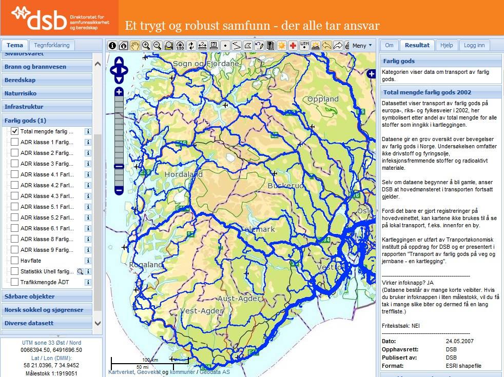 Se på http://kart.dsb.no I dag ligger 2002-data der.