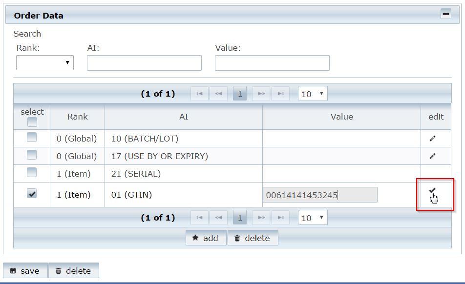 9.3.2 Endre GTIN LES DETTE Spesiell atferd for AI R52 I PLM (PCE Line Manager) kan du konfigurere ulike typer enheter med enhetsformater på hver linje.