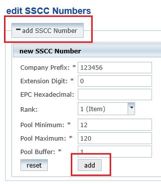 Administrasjon > Serienummeradministrasjon > Rediger SSCC-numre (Legg til SSCC-numre) I SSCC-nummer dialogen kan du redigere følgende felter (felter med en * er obligatoriske): Tabell: SSCC-detaljer