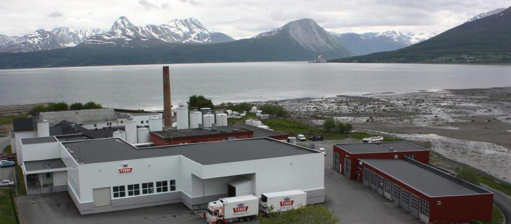 7.1.2 TINE Meierier TINE har produksjon ved meieriene i Harstad og Storsteinnes. I tillegg har TINE terminal i Tromsø og sentrallager i Harstad.