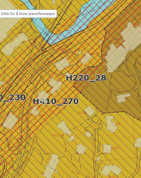 I gjeldende kommuneplan er området avsatt til bebyggelse og anlegg, og grenser til senterområde for Hop (S16). I områder for bebyggelse og anlegg er tillatt utnyttelsesgrad % -BRA= 60 %.