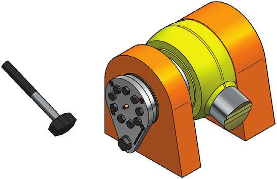 Ensure that the plate always is parallel to the pin end. Tighten the screws to the specified torque. See technical specifications/torque.