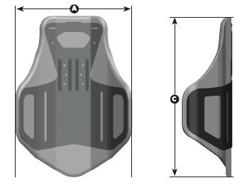 Ride Java -rygglene Back Grande Grande Size størrelsesmatrix Matrix DYP Rygglensbredde Netti-rulle- rygglens- (i skum) Back Width Passer Fits Netti til A: A: Samlet Overall B: B: Width Bredde