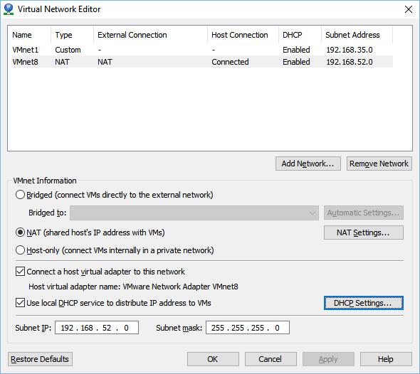 VMWare Virtual Network Editor (repetisjon) Følger med VMWare Workstation og Fusion, men ikke Player! Installert på HiTs lab. Kan lastes ned fra Fronter.