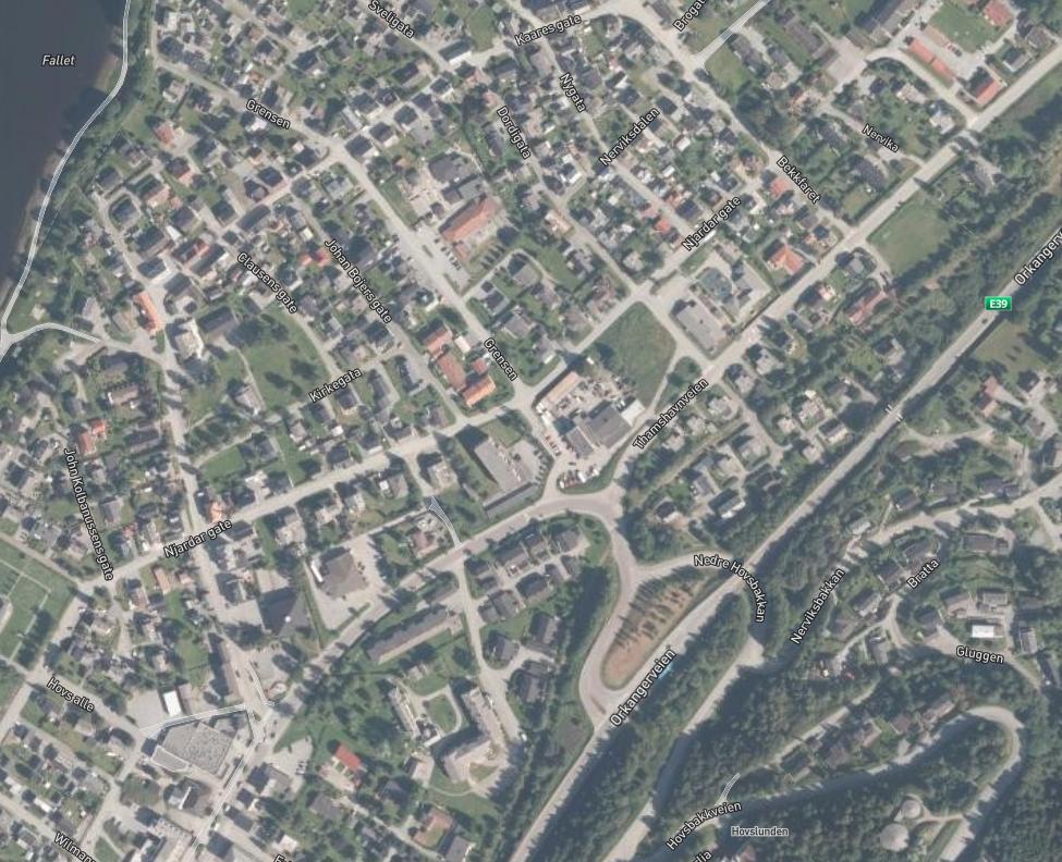 Ortofoto med forslag til plangrense. Kilde: www.kommunekart.com Planområdet er vist i ortofoto ovanfor. Området er totalt ca. 14 dekar landareal. 5.