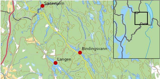 2.2 Prøvetaking i øvrige innsjøer Mjær og Sæbyvannet (fig. 2.