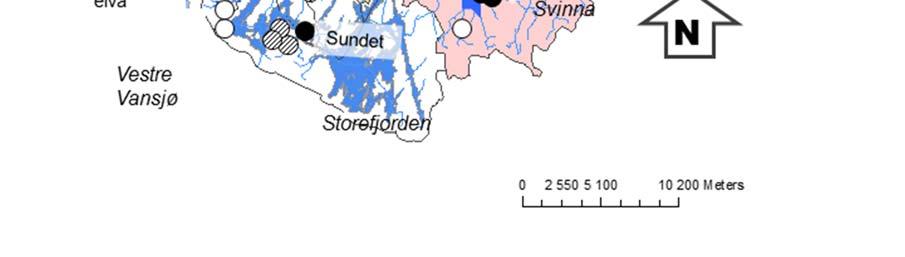 Prøvetakingsfrekvens og parametre i hver stasjon er vist i