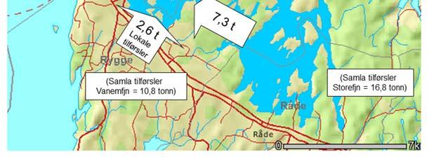 Forholdstallet mellom TP-konsentrasjon og vannføring er vist i Figur 6.4, og illustrerer dette.