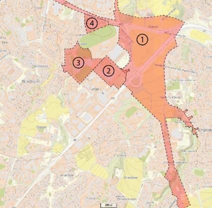 Side 4 1. Områderegulering for Øvre Rotvoll, r20150025 Formål: Bolig med tilhørende næring og tjenesteyting. Planstatus: Bygningsrådet vedtok 25.9.2018 å legge planforslaget ut på offentlig ettersyn.