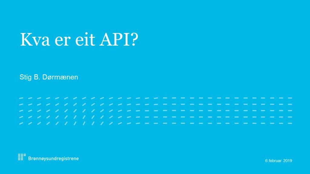 API: Application programming