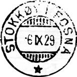 Postkontoret 7178 STOKKØY ble nedlagt 31.12.1998. Stempel nr. 1A Type: I Utsendt 13.05.1878 Stempel nr.