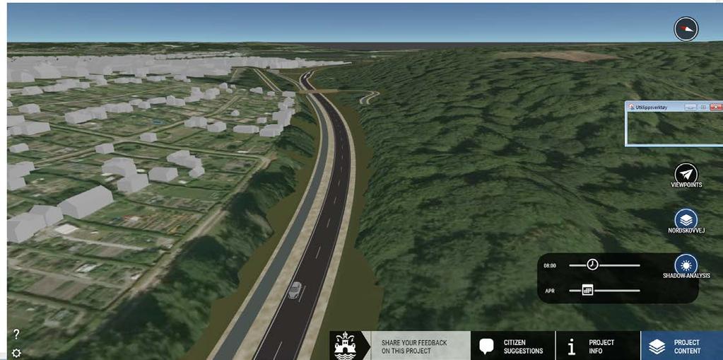 Din E39 neste fase planforslag på høring Eksempel på 3D-visualisering av veiprosjekt: