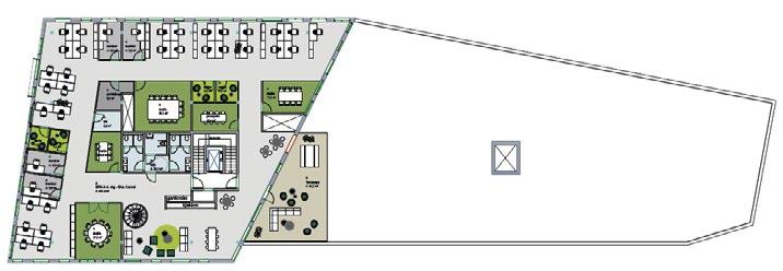 Planskisser - 4. etg. Utleid til veidekke 4. etasje FELLES INNGANG MED MINGLEAREAL OG ADKOMST TIL KANTINE I U.