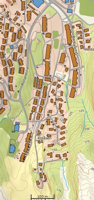Figur 2: Fotstandpunkt for bilder over. Kilde: Se eiendom. I de påfølgende år frem til 1997 hadde Vestbo 2 oppført 1796 boliger i Åsane fordelt på 30 borettslag, andelslag og seksjonssameier.