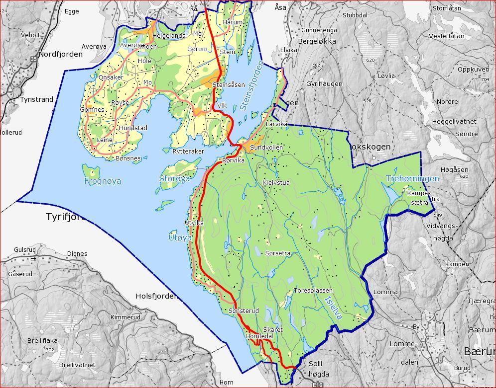 Konsekvenser for idrett og friluftsliv av FRE16 Ny E16 og jernbane vil føre til en kraftig reduksjon av kommunens største og mest