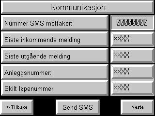 Dette er Kommunikasjonsvinduet i operatørpanelet Her gøres instillinger for kommunikasjon.