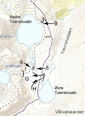 Innløpselver og utløpselv til Nedre Tverrelvvatn Innløpselver To innløpselver munner ut i sørenden av Nedre Tverrelvvatn, hvor innsjøen danner en trang kanal.