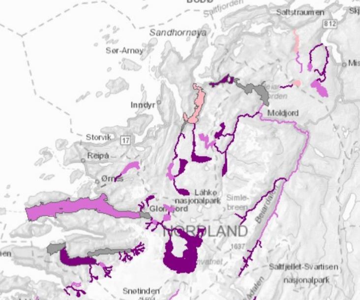Påvirkninger i vannområdet Fiskeri og akvakultur Kommunene i vannområdet ønsker sterkt at utslippene fra oppdrettsnæringen i Sør-Salten vannområde kartlegges bedre.