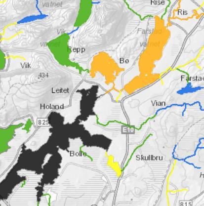 Figur 4.2 Vannforekomster i stor grad er påvirket av landbruk. Kilde: Vannportalen 17.01.2019 Vannforekomster kan ha flere påvirkninger samtidig: Figur 4.