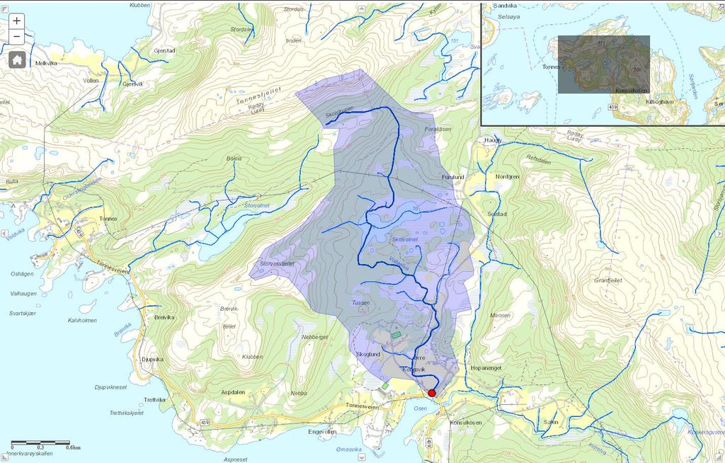 Innsjøer og myr dekker henholdsvis 3,2 og 12,3 %. Snaufjell utgjør bare 2,3 %. De dyrkede arealene (7,1 %) ligger langs vassdragets nedre del og bebyggelsen dekker mindre enn 0,1 % av arealet (www.