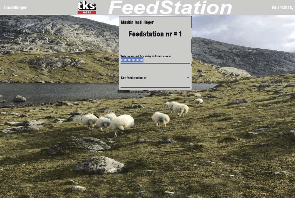 3 Tilkobling av IP-adresse høst 2018 Maskin Innstillinger FeedStation nr =