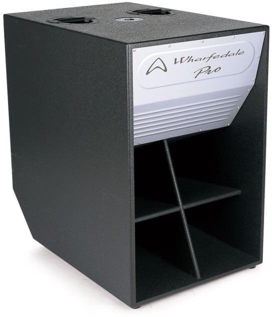 /peak) 800/1600/3200W 30Hz-300Hz 141dB 91,4x60,9x91,4cm 80,5kg Hornladet subwoofer som tilbyr ekstreme lydtrykk.