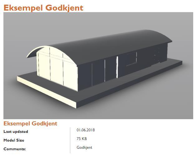 BIM til testing BIM (IFC) fra DiBK mottatt i forskjellige varianter til testing Fil som skal være godkjent og forventes å gå igjennom valideringsrutine Fil som ikke er