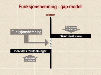 Hva er en funksjonshemming? Funksjonshemming innebærer at man ikke er i stand til å møte omgivelsenes krav uten hjelp.