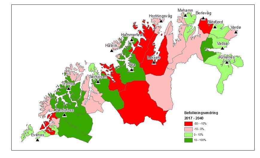 000 innbyggere) 49 kommuner får 7,6 % tilbakegang (-8.