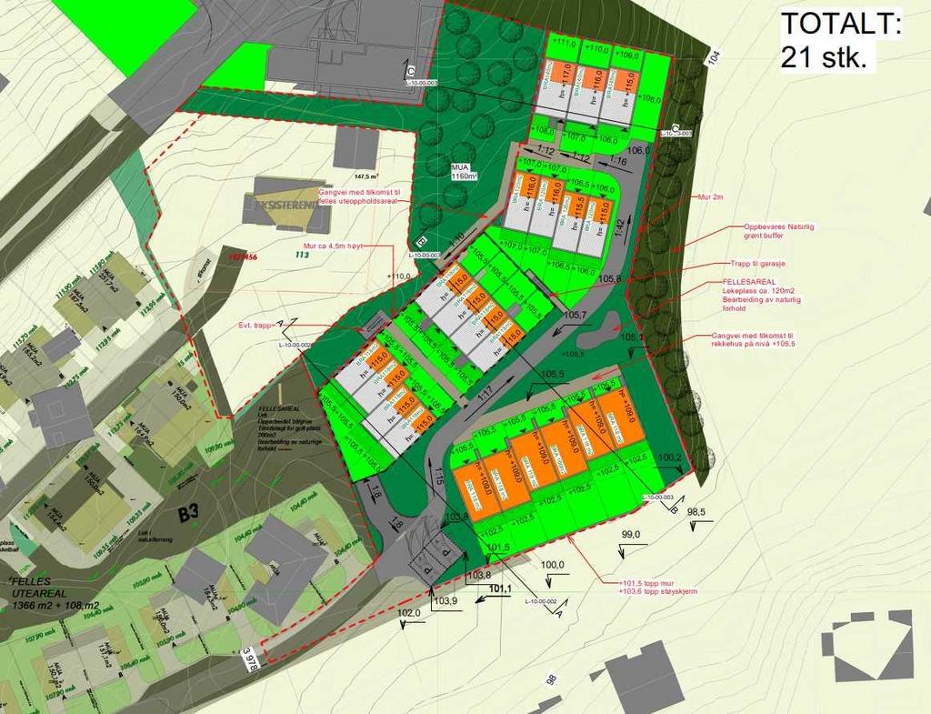 Støynivå innendørs i støyfølsomme rom skal ikke overstige LpA,24t = 30 db Støynivået innendørs i soverom skal ikke overstige LpAFmax = 45 db på natt.