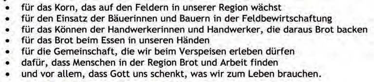 JUBILÄUMSJAHR UND ERNTEDANK ---------------------------------------------------------------------- Am 4.10.