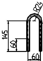 2 stk bøy, 1 stk pl og 2 stk 10mm utf D15 Feste for 50 bom mot vange Ø35-45, 20mm forskyvn. 2 stk bøy, 1 stk pl og 2 stk 10mm utf D16 Feste for 50 bom mot vange Ø45-60, 20mm forskyvn.