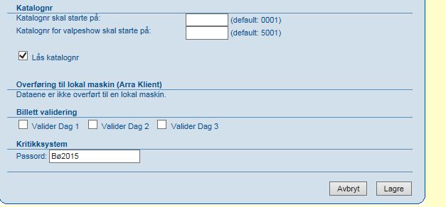 » Utstillingen må gis ett passord, som ikke er det samme som for å logge inn på Arra.