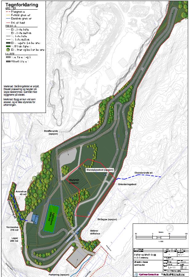 3 km skiløyper med asfalt og belysning Snøproduksjonsanlegg Skiskytterarena