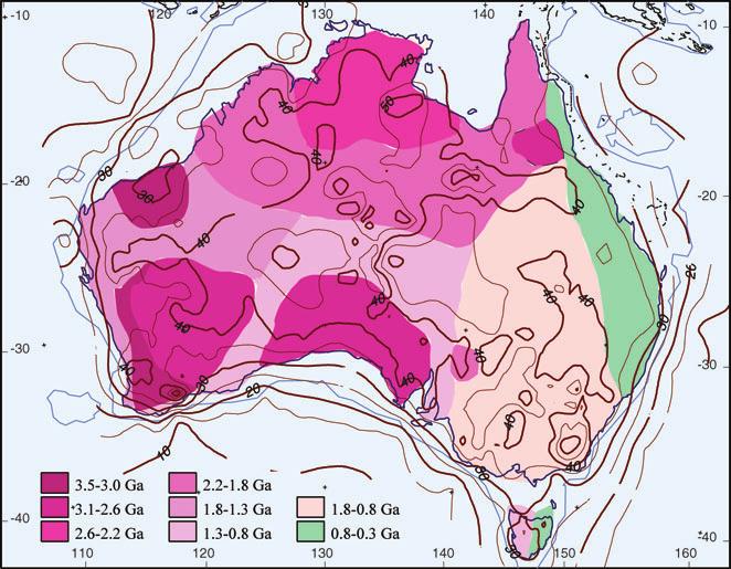 The Australian Moho 955 using the same weighting as employed in Fig. 6.