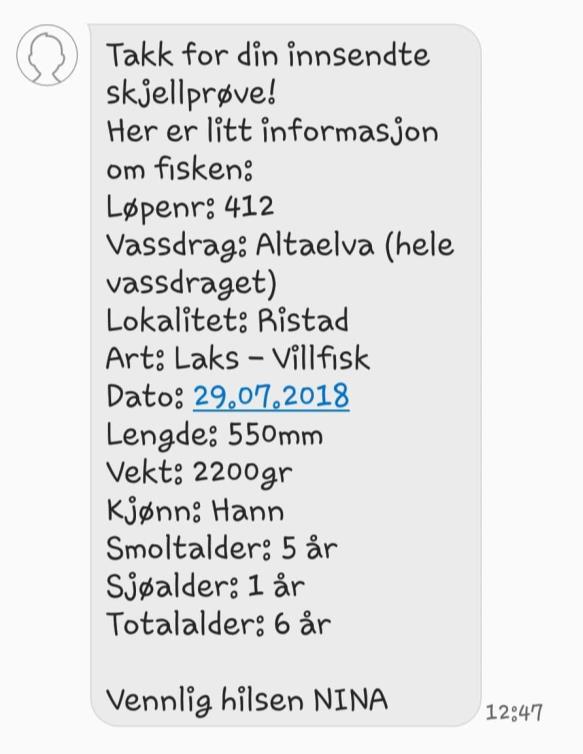 Fiskere ble forespurt om å samle inn skjellprøver fra fanget laks sammen med informasjon om hvor i elva fisken ble fanget, lengde/vekt, kjønn og om antatt opphav basert på fiskens utseende.