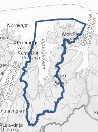 2.1. Vannområdet vårt Figur 1: Kart over Laksefjorden og Nordkinnhalvøya vannområde i Finnmark vannregion. Kilde: Vannnett Portal.
