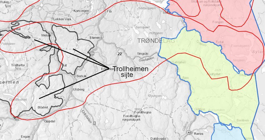 2.2 Analyseområde nr. 22 Trollheimen, Gåebrien og Saanti 2.2.1 Distriktsvis vurdering Trollheimen sijte Analyseområde nr.