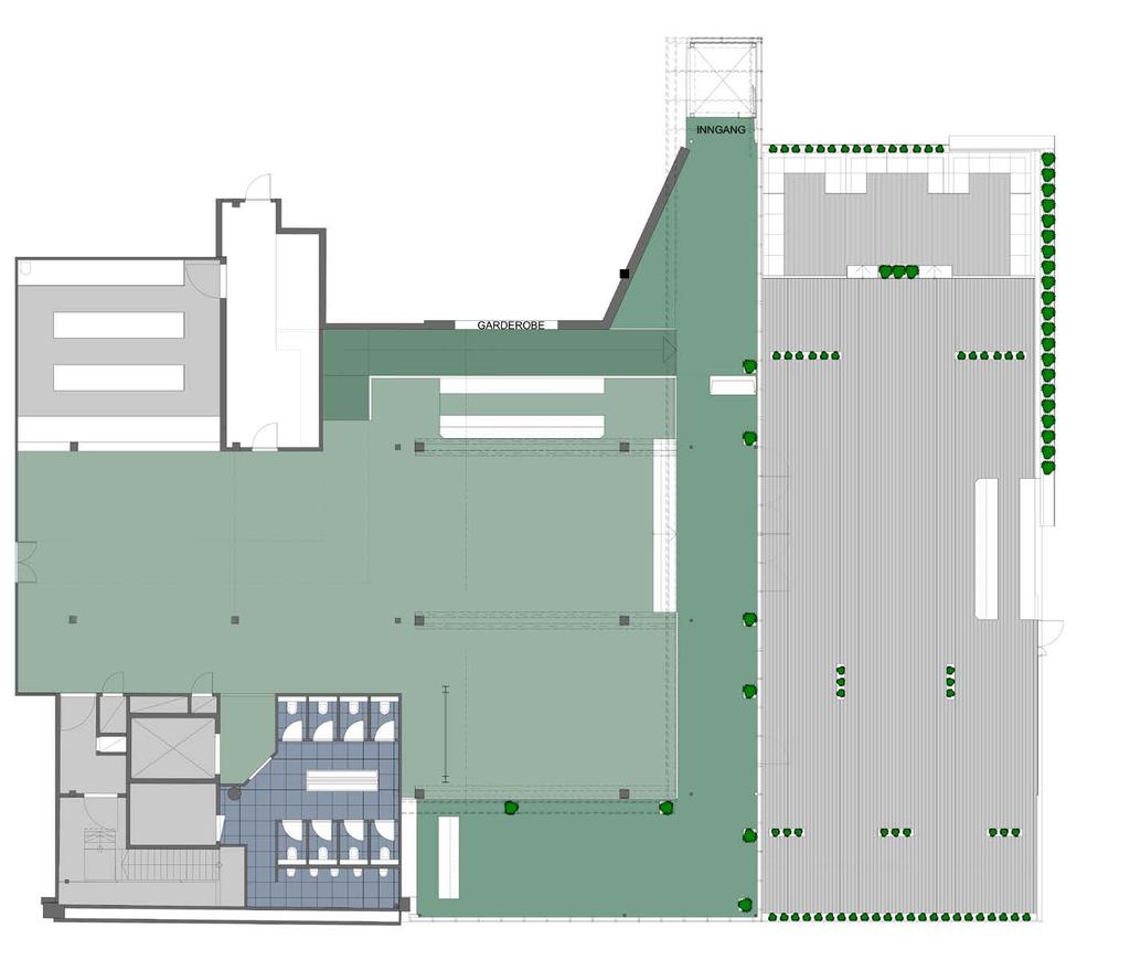 PLANTEGNING KAPASITET 780 personer totalt Areal: 330 kvm. takterrasse med tilhørende 430 kvm.