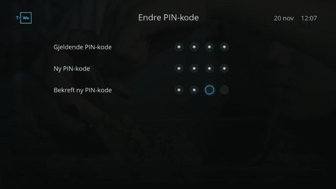 Foreldrekontroll Endre PIN-kode Aldersgrense Kanallås Dekoderlås Endre PIN-kode Med Aldersgrense kan du hindre at barna dine ser på programmer og filmer de er for unge til å se på.