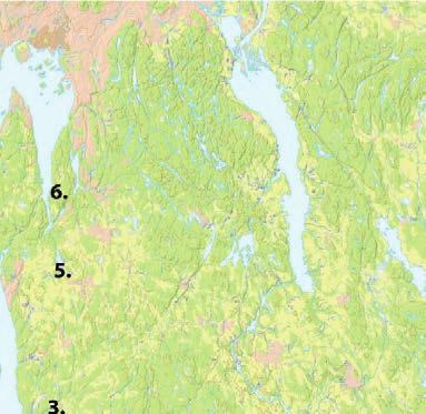 lokaliteter fra Vinterbro-undersøkelsene ( Jaksland 2001) og lokaliteten Storsand R43 fra